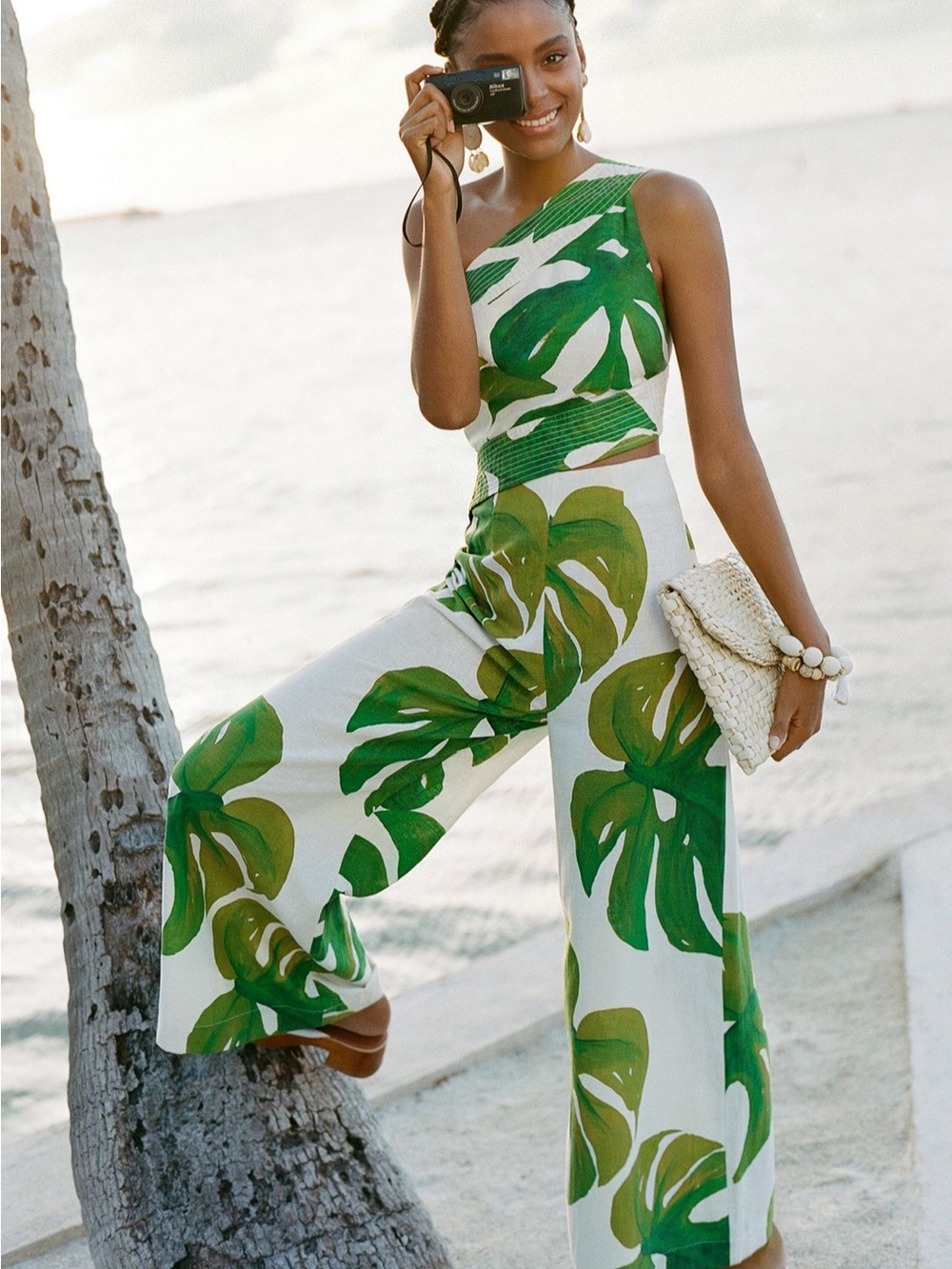 FARM Rio monstera Leaf Jumpsuit